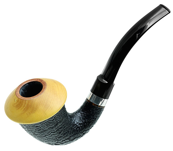 Tom Eltang Sandblasted Calabash with Boxwood and Silver (Snail)
