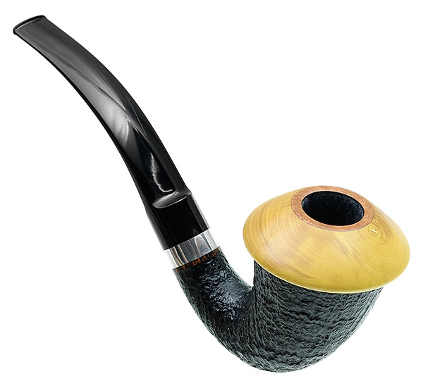 Tom Eltang Sandblasted Calabash with Boxwood and Silver (Snail)