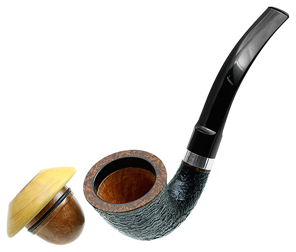 Tom Eltang Sandblasted Calabash with Boxwood and Silver (Snail)