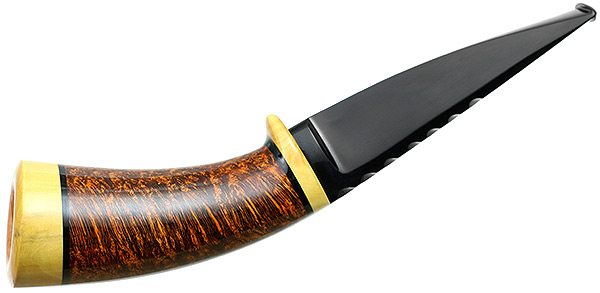 Tom Eltang Smooth Knife Pipe with Stand and Tamper (Snail)