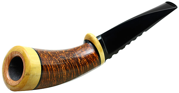 Tom Eltang Smooth Knife Pipe with Stand and Tamper (Snail)