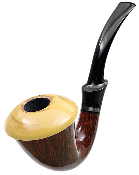 Tom Eltang Smooth Calabash with Boxwood and Horn (Snail)