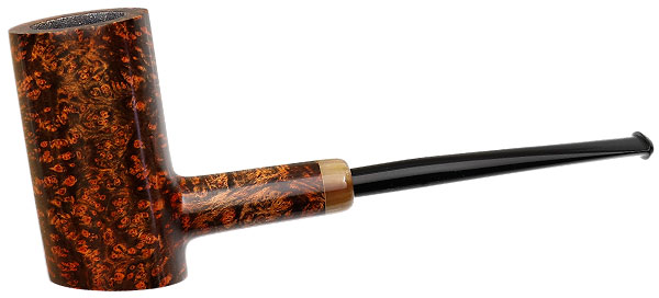 Tom Eltang Smooth Poker with Horn Tobacco Pipe