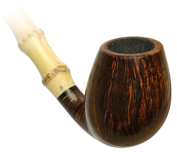 Tom Eltang Smooth Bent Egg Churchwarden with Bamboo