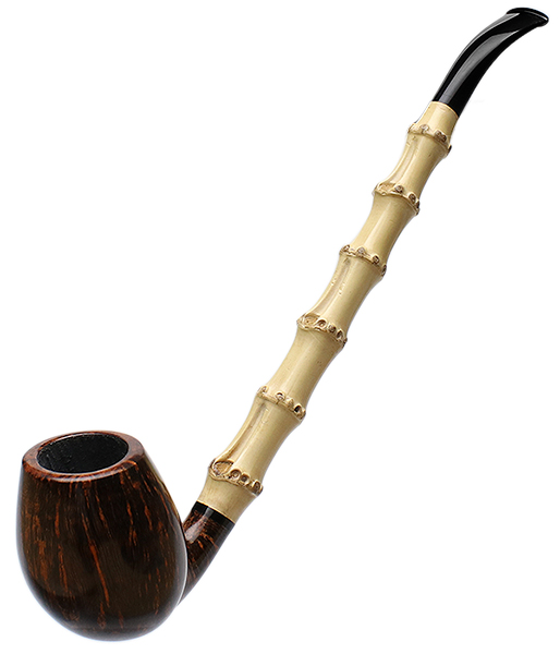 Tom Eltang Smooth Bent Egg Churchwarden with Bamboo