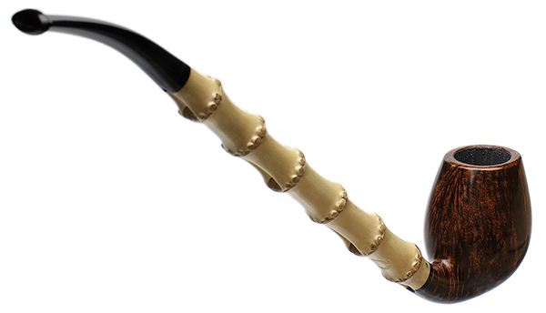 Tom Eltang Smooth Bent Egg Churchwarden with Bamboo