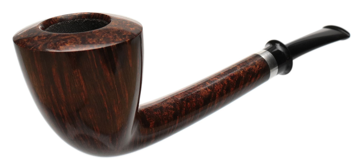 Tom Eltang Smooth Long Shank Bent Dublin with Silver