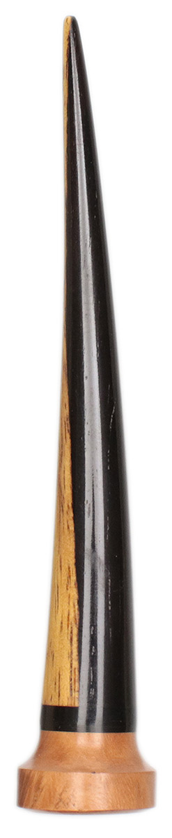 Tom Eltang Sandblasted Morta Calabash Set with Muskox Horn and Boxwood and Silver (Snail) (M)