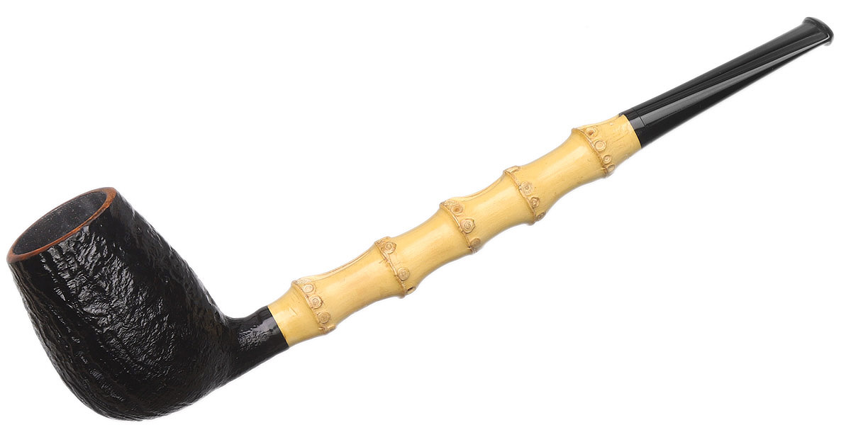 Tom Eltang Sandblasted Pencil Shank Billiard with Bamboo
