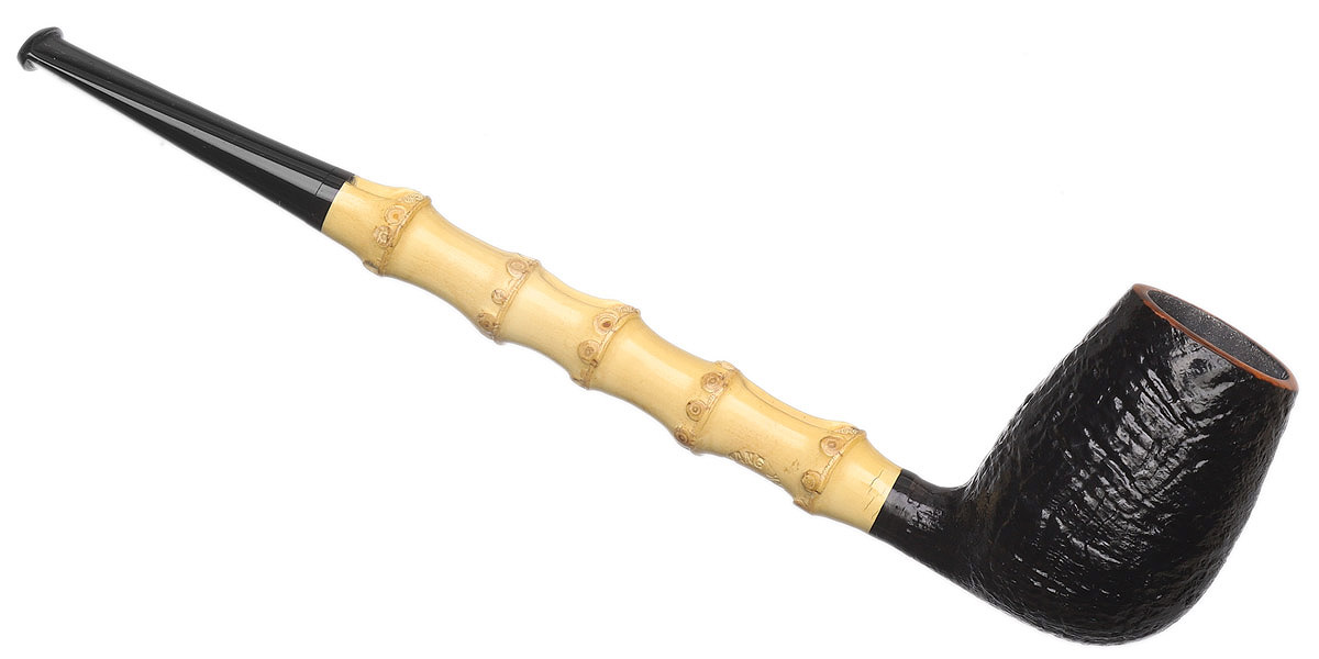Tom Eltang Sandblasted Pencil Shank Billiard with Bamboo