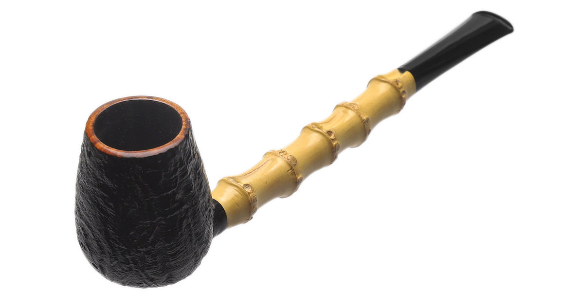 Tom Eltang Sandblasted Pencil Shank Billiard with Bamboo