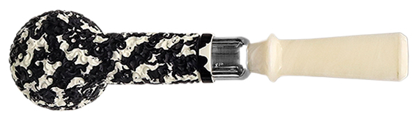 I.M.P. Meerschaum Rusticated Billiard with Silver (with Case)