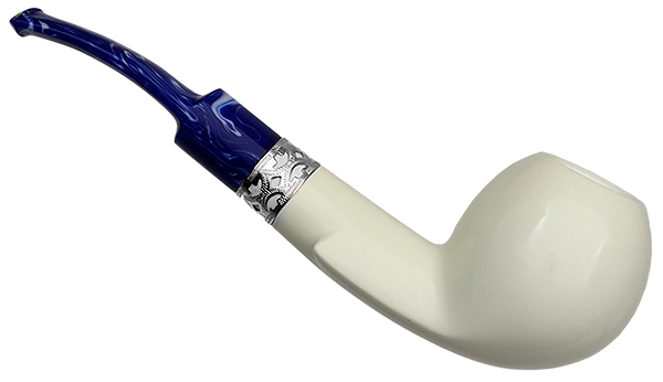 I.M.P. Meerschaum Smooth Bent Apple with Silver (with Case)