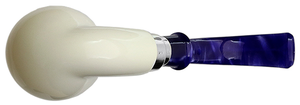 I.M.P. Meerschaum Smooth Bent Egg with Silver (with Case)