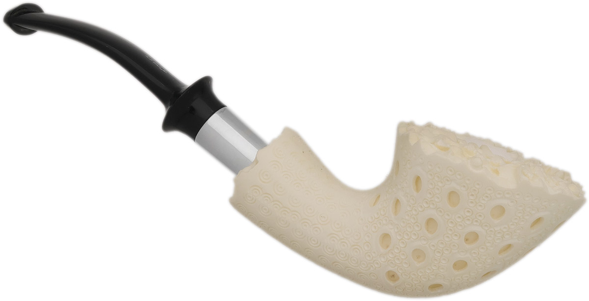 I.M.P. Meerschaum Lattice Bent Dublin with Silver (with Case)