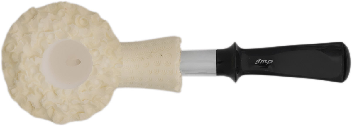I.M.P. Meerschaum Lattice Bent Dublin with Silver (with Case)