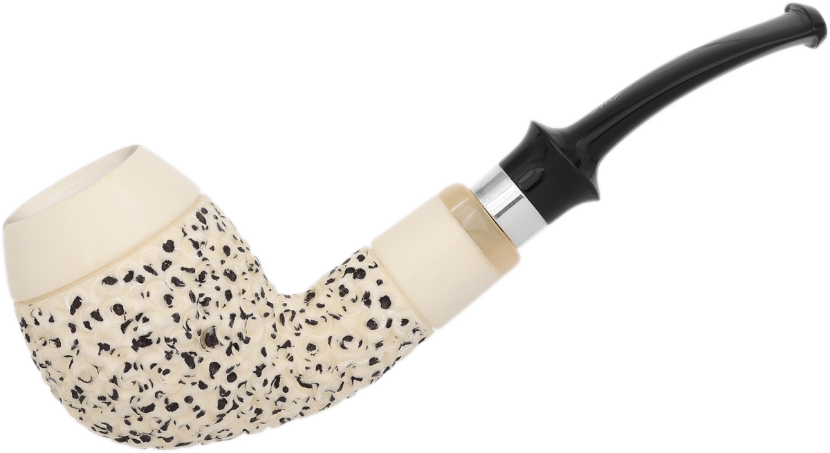 I.M.P. Meerschaum Lattice Rhodesian with Silver (with Case)