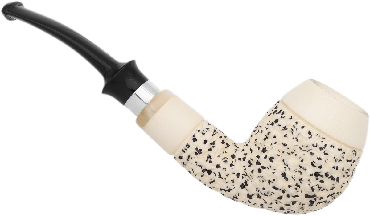 I.M.P. Meerschaum Lattice Rhodesian with Silver (with Case)
