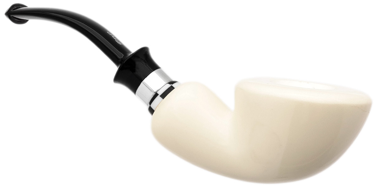 I.M.P. Meerschaum Smooth Bent Dublin with Silver (with Case)