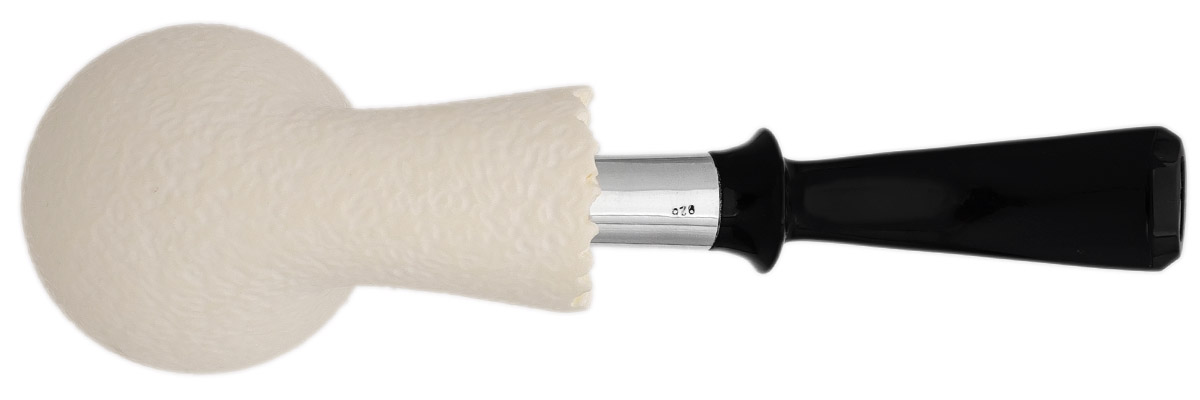 I.M.P. Meerschaum Rusticated Bent Apple with Silver (with Case)