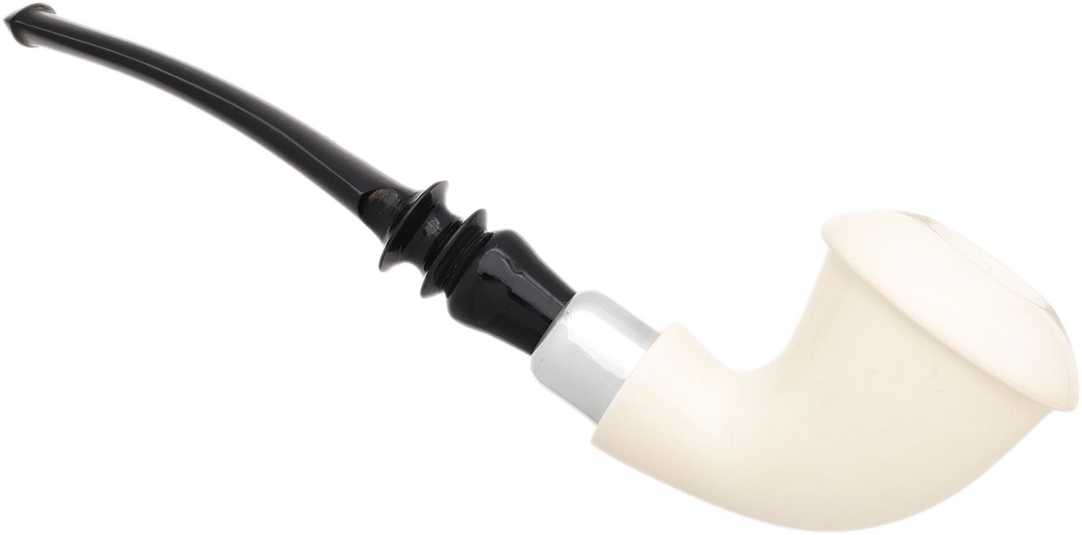 I.M.P. Meerschaum Smooth Calabash with Silver (with Case)