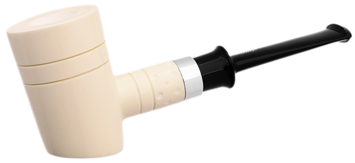 I.M.P. Meerschaum Spot Carved Cherrywood with Silver (with Case)
