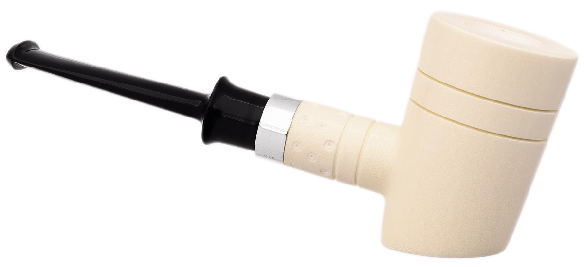 I.M.P. Meerschaum Spot Carved Cherrywood with Silver (with Case)