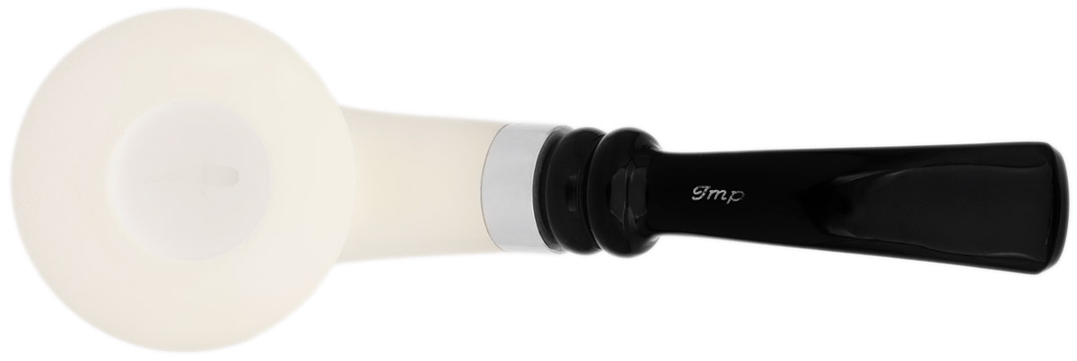 I.M.P. Meerschaum Smooth Bent Dublin with Silver (with Case)