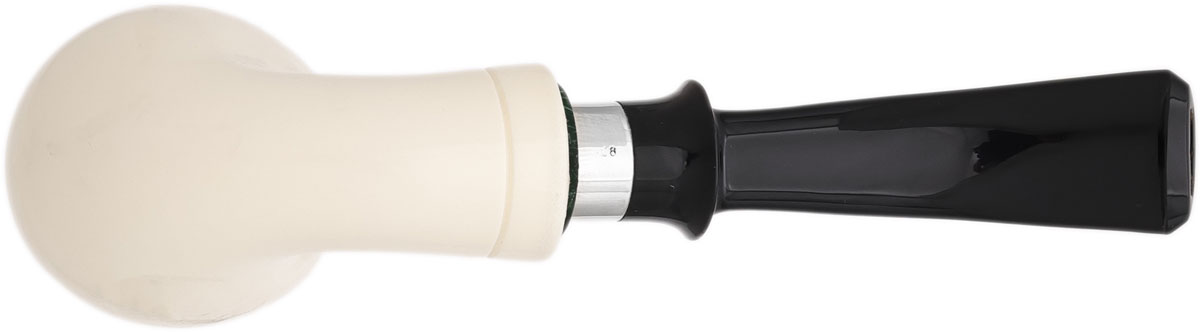 I.M.P. Meerschaum Smooth Bent Brandy with Silver (with Case)