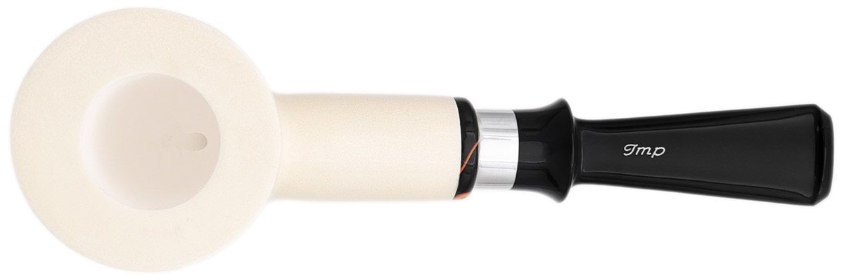 I.M.P. Meerschaum Smooth Poker with Silver (with Case)