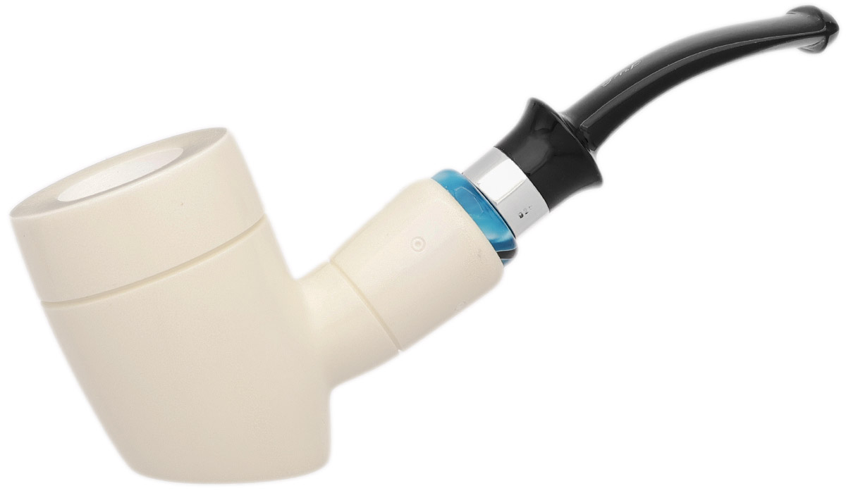 I.M.P. Meerschaum Spot Carved Cherrywood with Silver (with Case)