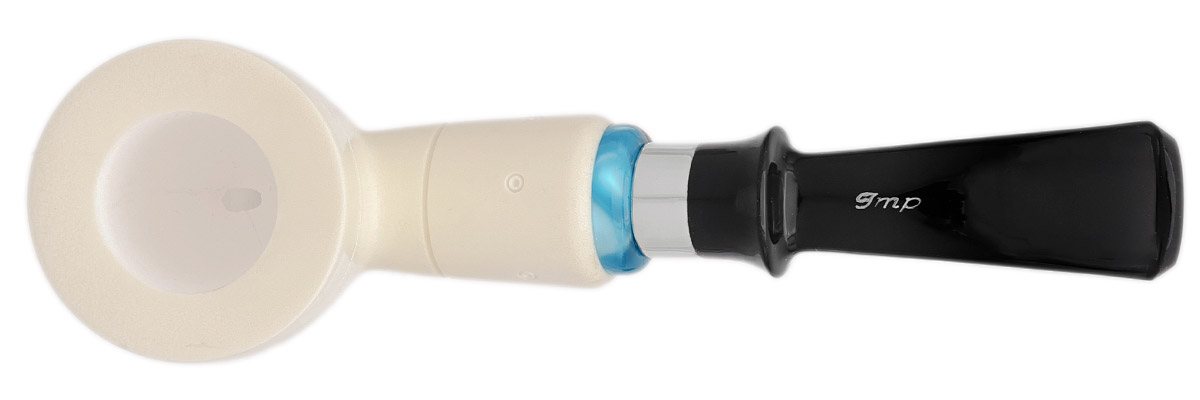 I.M.P. Meerschaum Spot Carved Cherrywood with Silver (with Case)