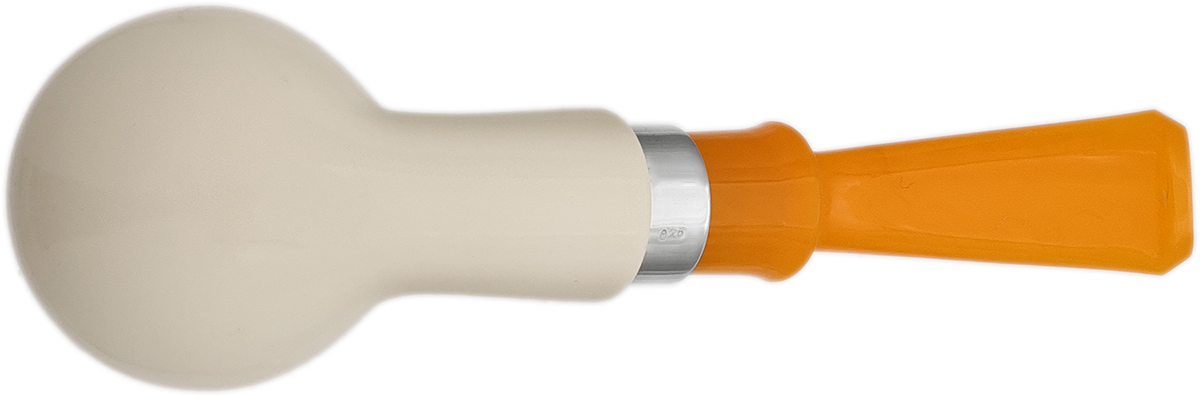 I.M.P. Meerschaum Smooth Bent Apple with Silver (with Case and Churchwarden Stem)