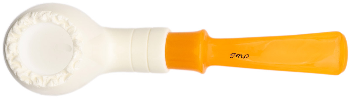 I.M.P. Meerschaum Smooth Bent Billiard (with Case and Churchwarden Stem)