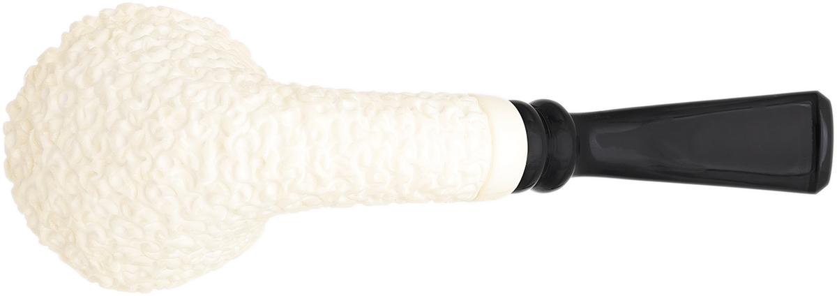 I.M.P. Meerschaum Rusticated Bent Dublin (with Case)