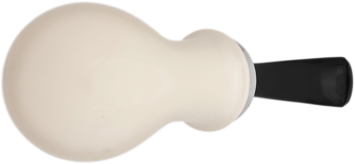 I.M.P. Meerschaum Smooth Reverse Calabash Bent Apple with Silver (with Case)