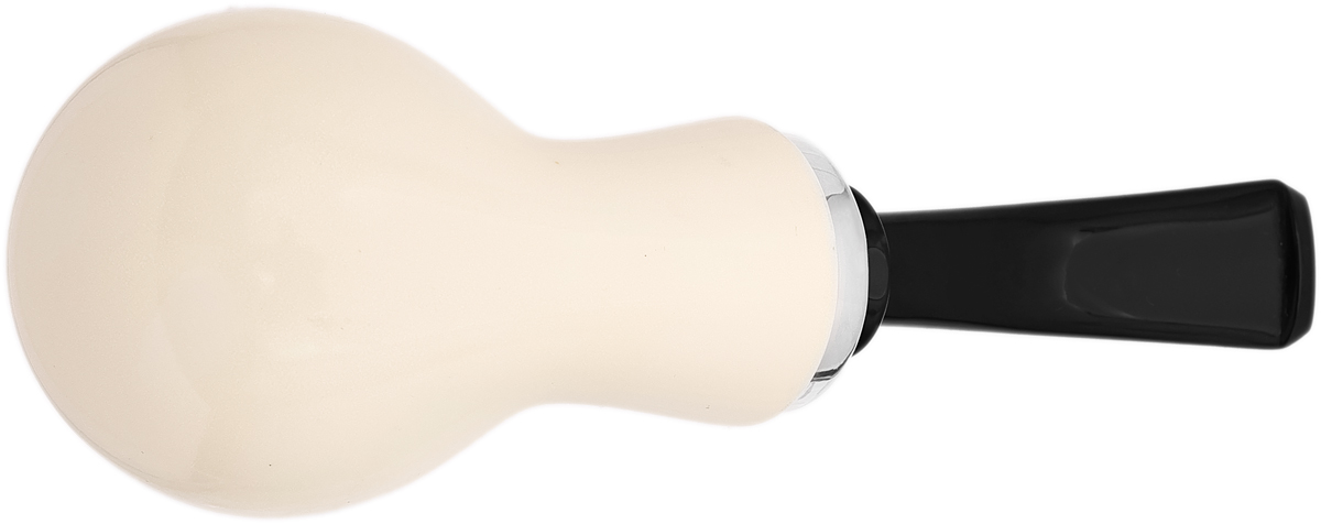 I.M.P. Meerschaum Smooth Reverse Calabash Bent Apple with Silver (with Case)
