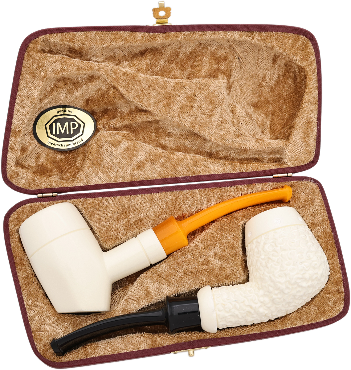 I.M.P. Meerschaum Two Pipe Set (with Case)