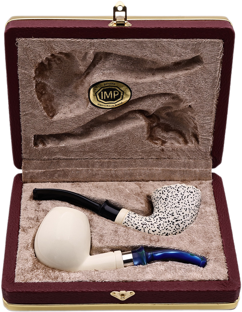 I.M.P. Meerschaum Two Pipe Set (with Case)