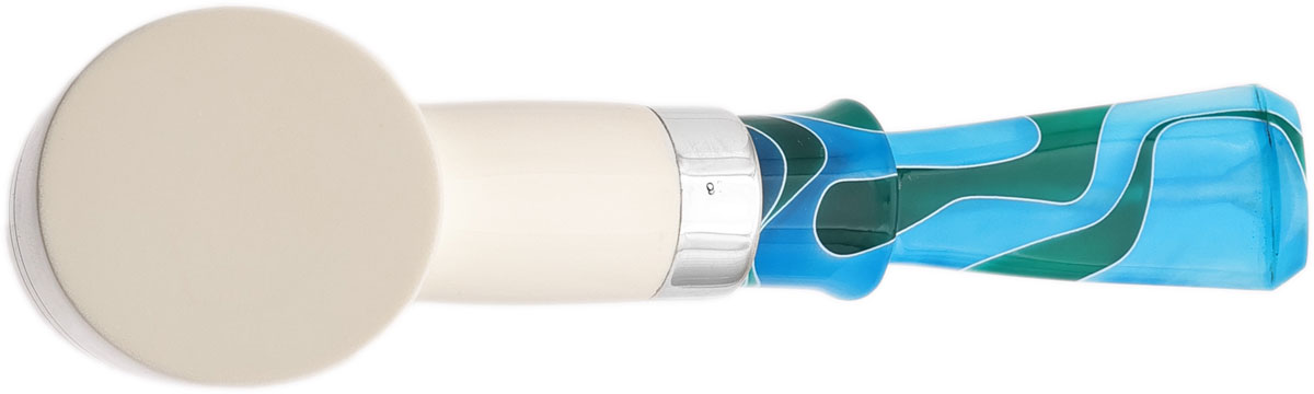 I.M.P. Meerschaum Smooth Poker with Silver (with Churchwarden Stem and Case)