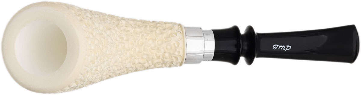 I.M.P. Meerschaum Rusticated Horn with Silver (with Case)
