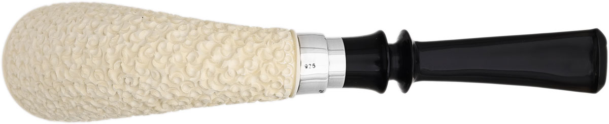 I.M.P. Meerschaum Rusticated Horn with Silver (with Case)