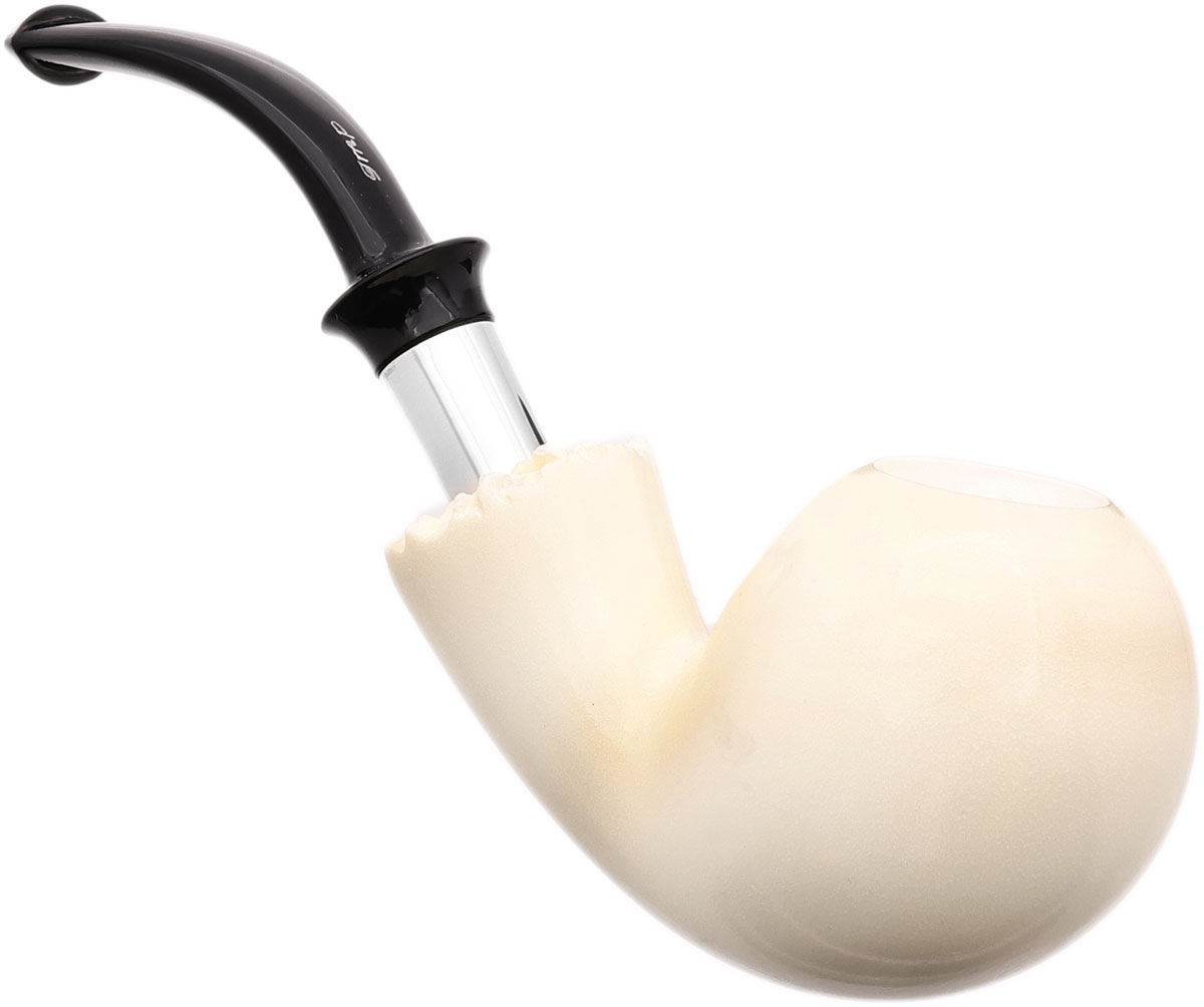 I.M.P. Meerschaum Smooth Bent Apple with Silver (with Case)