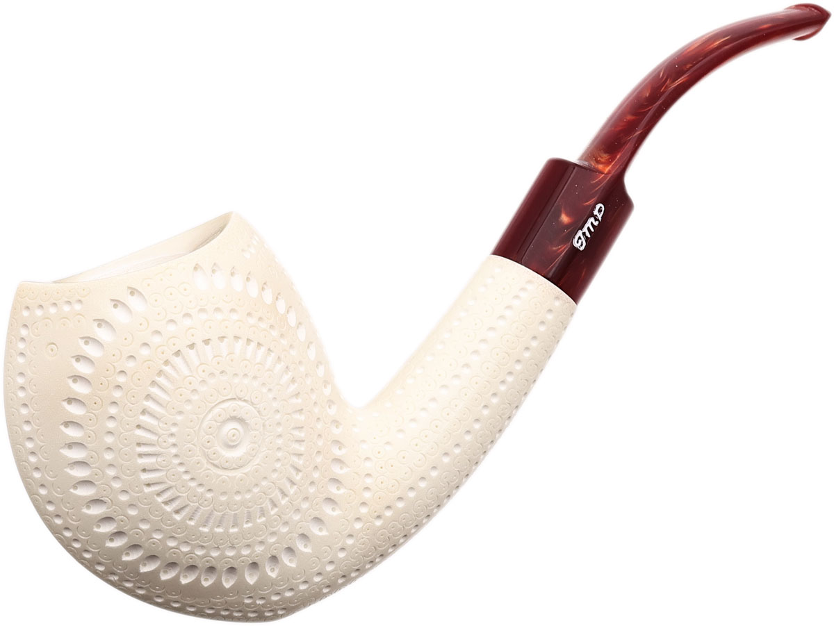 I.M.P. Meerschaum Lattice Blowfish (with Case)