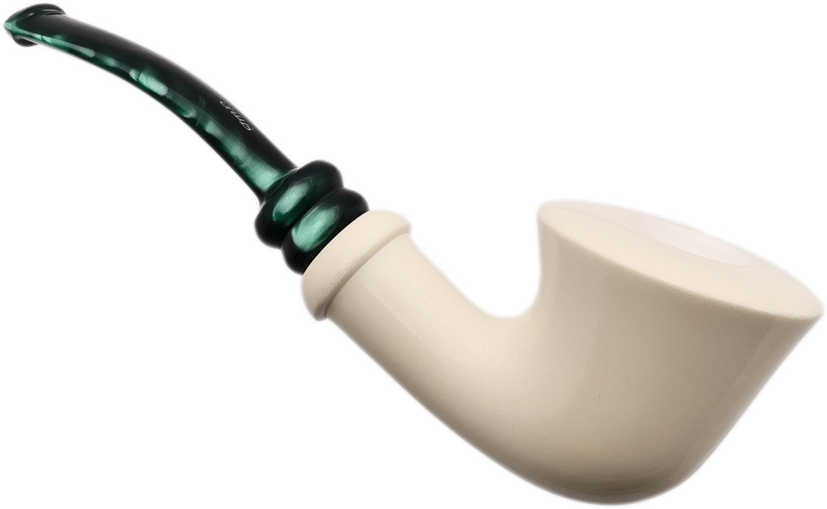 I.M.P. Meerschaum Smooth Bent Dublin (with Case and Churchwarden Stem)