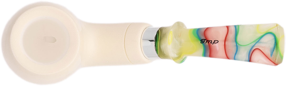 I.M.P. Meerschaum Smooth Bent Billiard (with Case and Churchwarden Stem)