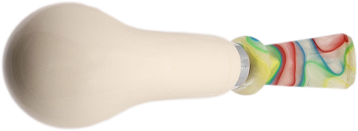 I.M.P. Meerschaum Smooth Bent Billiard (with Case and Churchwarden Stem)