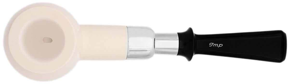 I.M.P. Meerschaum Smooth Billiard with Silver (with Case)