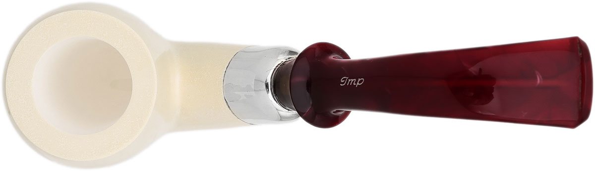I.M.P. Meerschaum Smooth Oom Paul with Silver (with Case)