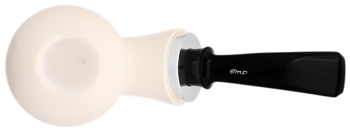 I.M.P. Meerschaum Smooth Reverse Calabash Rhodesian with Silver (with Pocket Case and Tamper)